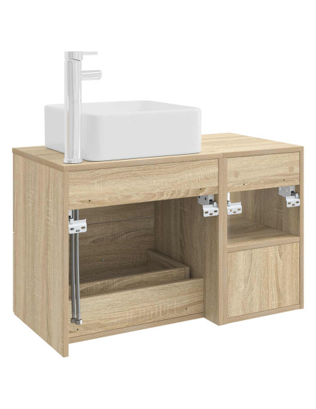 Set di mobili per il bagno 2 pcs Rovere Sonoma