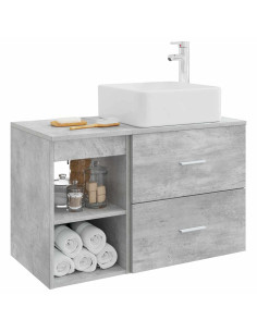 Set di mobili per il bagno 2 pcs Grigio Cemento 2