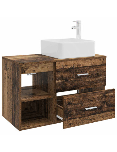 Set di mobili per il bagno 2 pcs Legno antico