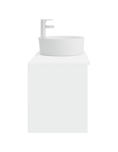 Set di mobili per il bagno 2 pcs Bianco Legno ingegnerizzato