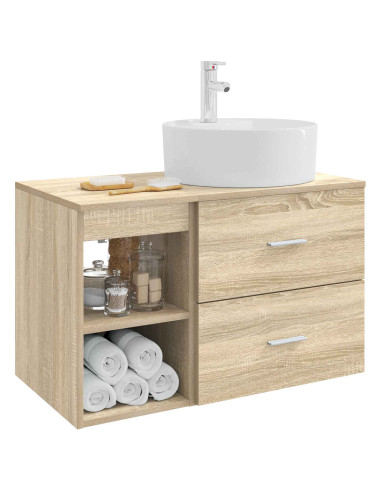 Set di mobili per il bagno 2 pcs Rovere Sonoma