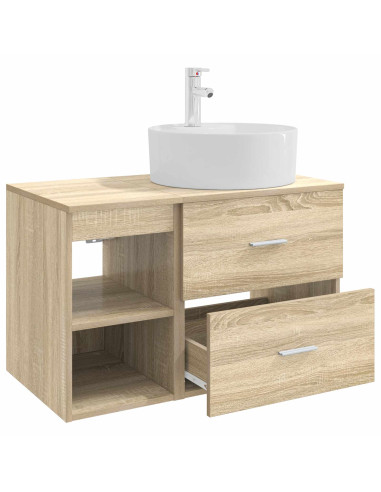 Set di mobili per il bagno 2 pcs Rovere Sonoma