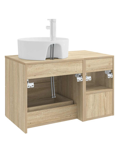 Set di mobili per il bagno 2 pcs Rovere Sonoma