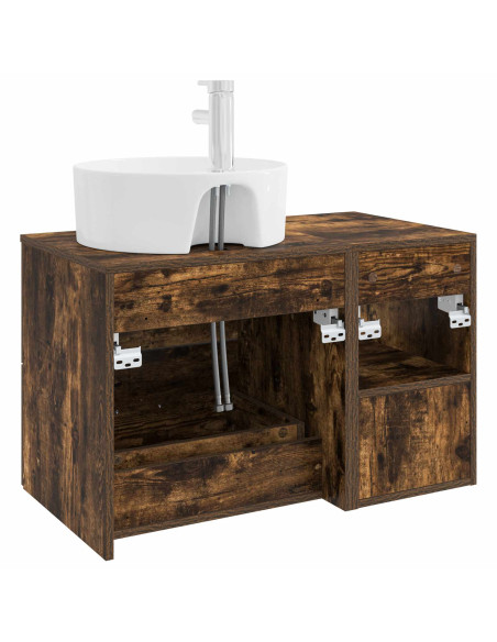 Set di mobili per il bagno 2 pcs Rovere Fumo