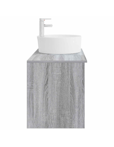 Set di mobili per il bagno 2 pcs Sonoma grigio
