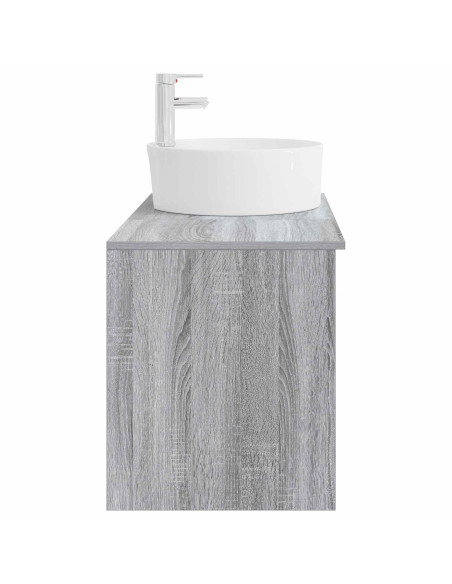 Set di mobili per il bagno 2 pcs Sonoma grigio