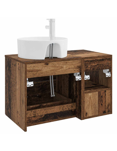Set di mobili per il bagno 2 pcs Legno antico