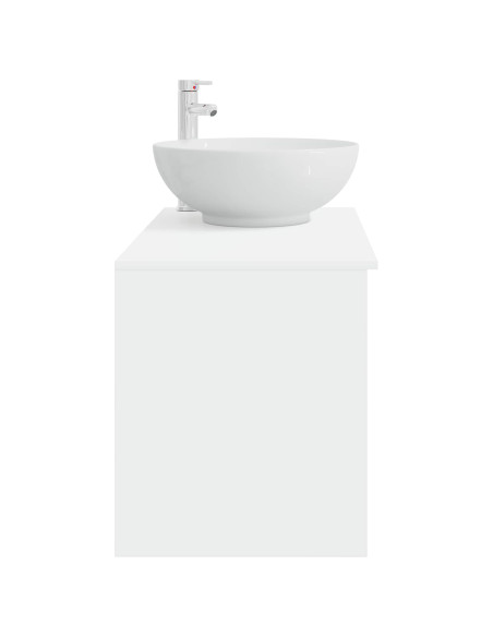 Set di mobili per il bagno 2 pcs Bianco Legno ingegnerizzato