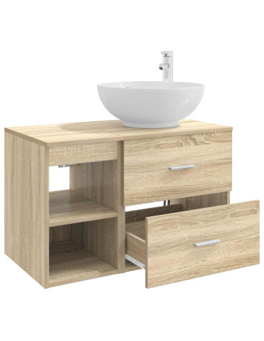 Set di mobili per il bagno 2 pcs Rovere Sonoma