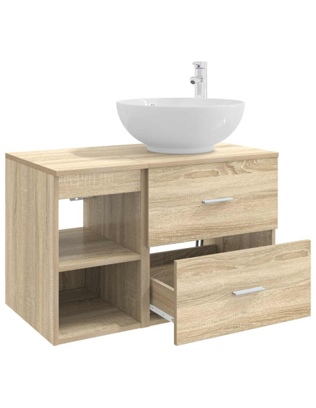 Set di mobili per il bagno 2 pcs Rovere Sonoma