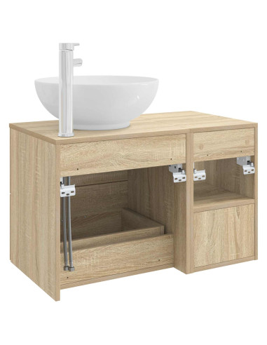 Set di mobili per il bagno 2 pcs Rovere Sonoma