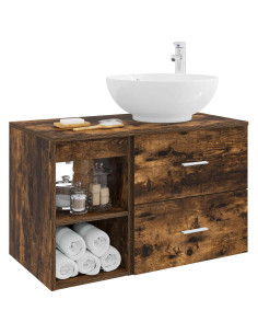 Set di mobili per il bagno 2 pcs Rovere Fumo 2