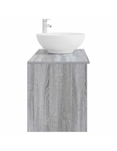 Set di mobili per il bagno 2 pcs Sonoma grigio