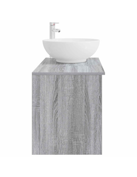 Set di mobili per il bagno 2 pcs Sonoma grigio