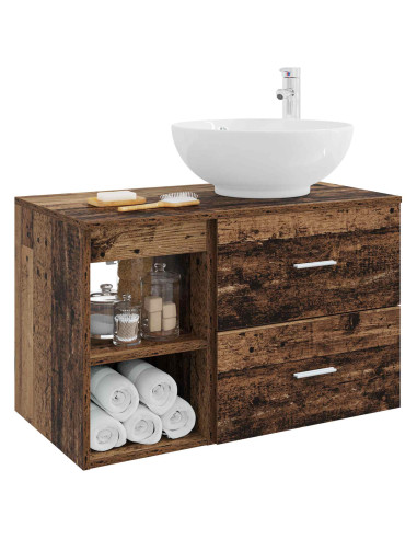 Set di mobili per il bagno 2 pcs Legno antico
