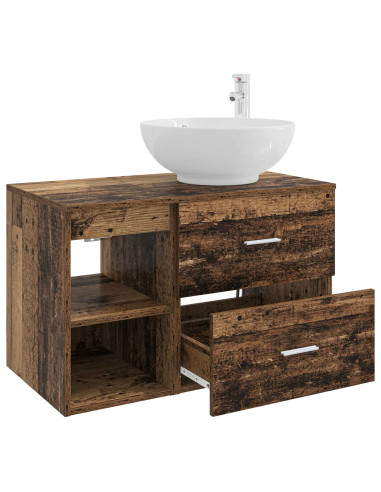 Set di mobili per il bagno 2 pcs Legno antico