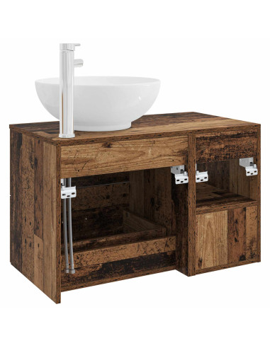 Set di mobili per il bagno 2 pcs Legno antico