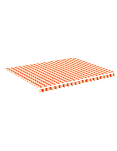Tessuto di Ricambio per Tenda da Sole Giallo e Arancio 4,5x3,5m
