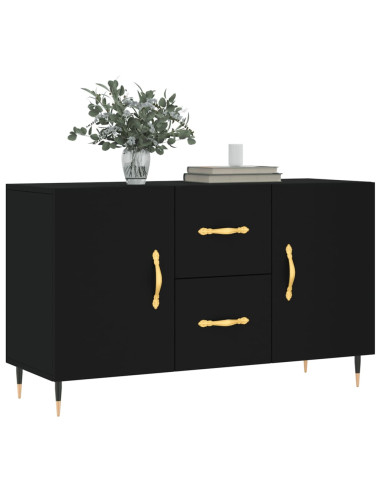 Credenza Nera 100x36x60 cm in Legno Multistrato