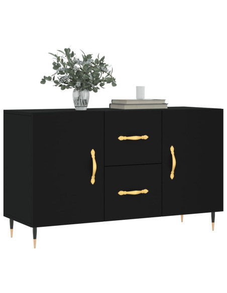 Credenza Nera 100x36x60 cm in Legno Multistrato