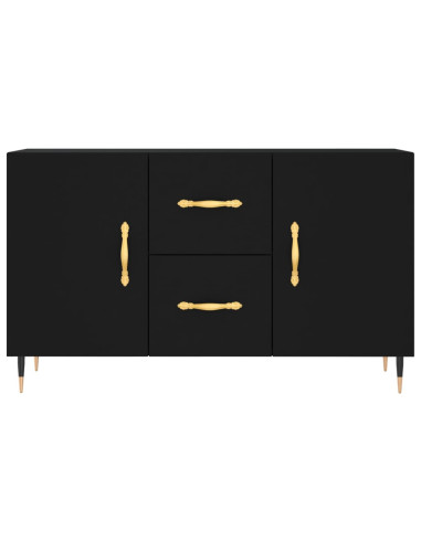 Credenza Nera 100x36x60 cm in Legno Multistrato