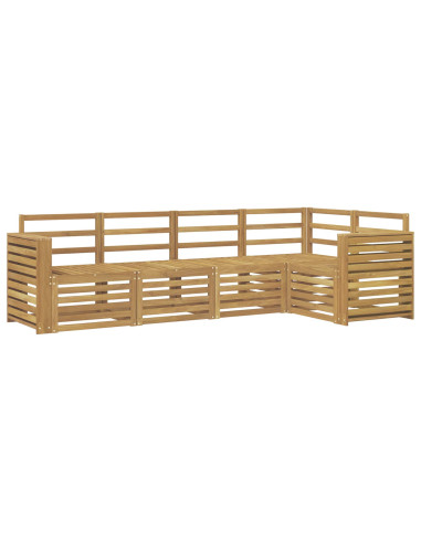 Set di divani da esterno 5 pcs Bianco 251 x 132,5 x 73 cm