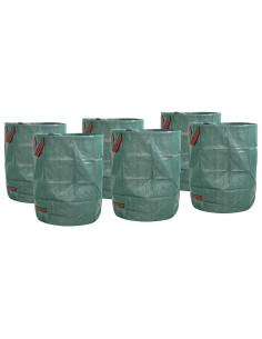 Sacchi per Rifiuti da Giardino 12 pcs Verde 66 x 66 x 83,5 cm