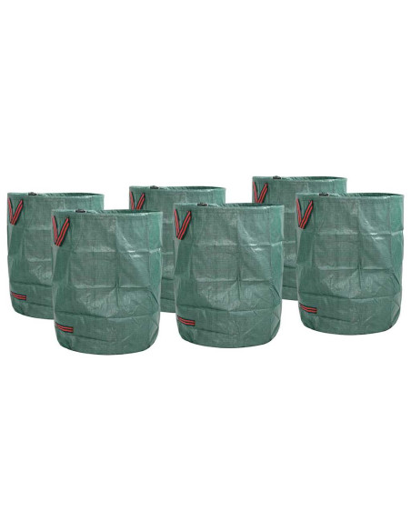 Sacchi per Rifiuti da Giardino 12 pcs Verde 66 x 66 x 83,5 cm