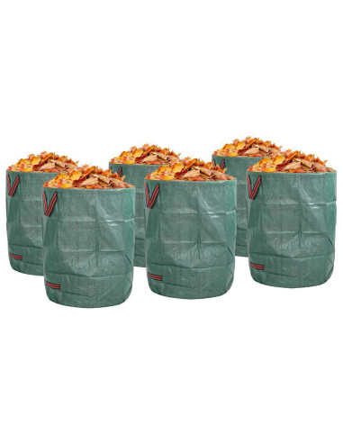 Sacchi per Rifiuti da Giardino 12 pcs Verde 66 x 66 x 83,5 cm