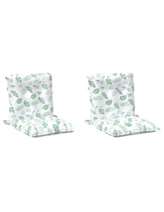 Cuscino da Esterno 2 pcs Motivo a foglie fini 100 x 50 x 7 cm 2
