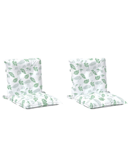 Cuscino da Esterno 2 pcs Motivo a foglie fini 100 x 50 x 7 cm