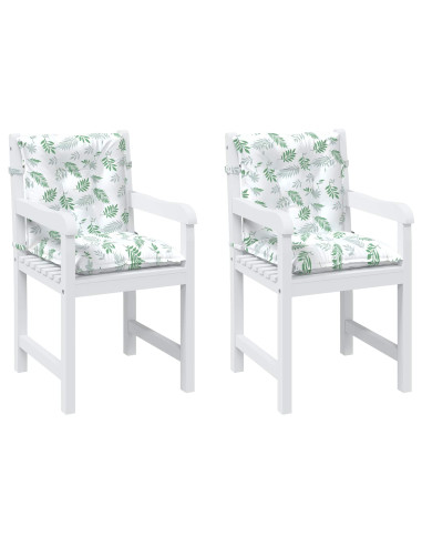 Cuscino da Esterno 2 pcs Motivo a foglie fini 100 x 50 x 7 cm