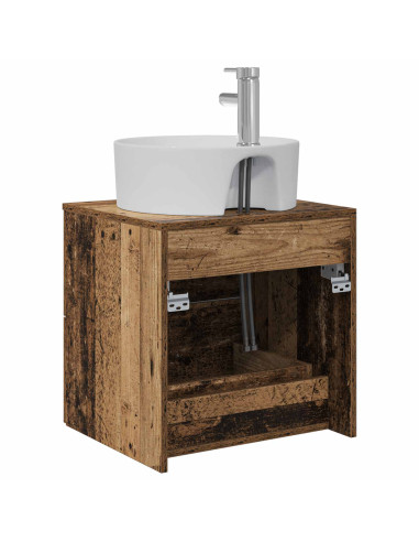Mobile Lavabo da Parete Legno antico 49,5 x 44,5 x 65 cm