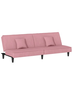 Divano Letto Rosa in Velluto 2