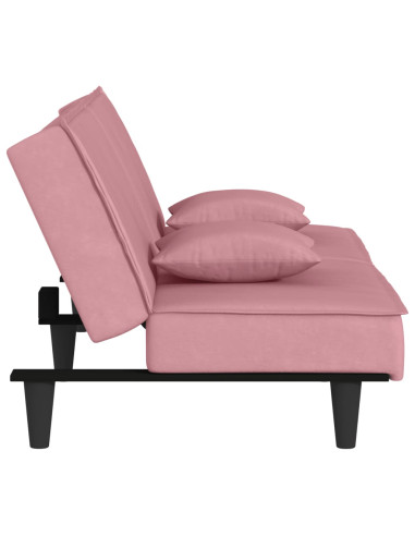 Divano Letto Rosa in Velluto