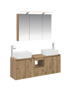 Set di Armadi da Bagno 4 pcs Rovere Artigianale