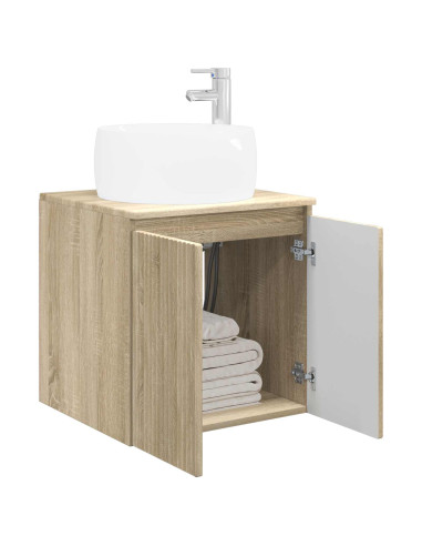 Mobile Lavabo da Parete Rovere Sonoma 49,5 x 44,5 x 66 cm