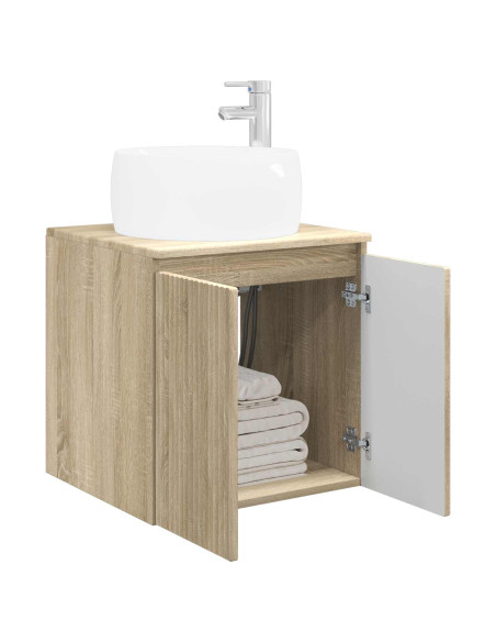 Mobile Lavabo da Parete Rovere Sonoma 49,5 x 44,5 x 66 cm