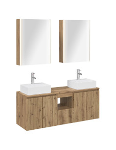 Set di Armadi da Bagno 5 pcs Rovere Artigianale