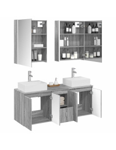 Set di Armadi da Bagno 5 pcs Sonoma grigio Legno ingegnerizzato 2