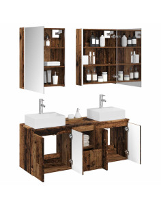 Set di Armadi da Bagno 5 pcs Legno antico Legno ingegnerizzato 2