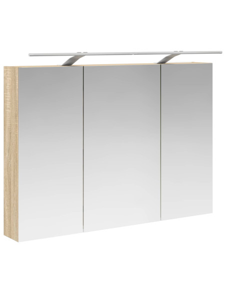 Set di Armadi da Bagno 4 pcs Rovere Sonoma Legno ingegnerizzato