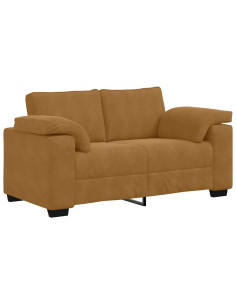 Divano Divanetto Marrone 160x77x82 cm in Velluto