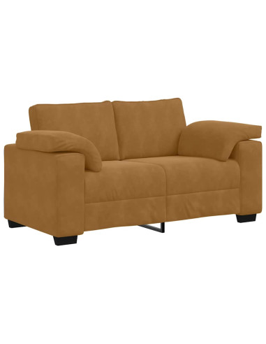Divano Divanetto Marrone 160x77x82 cm in Velluto