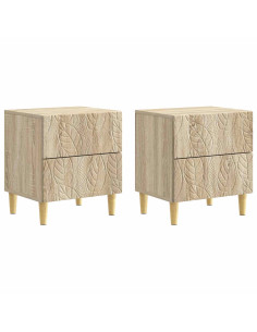 Comodino 2 pcs Rovere Sonoma 43 x 34,5 x 48 cm