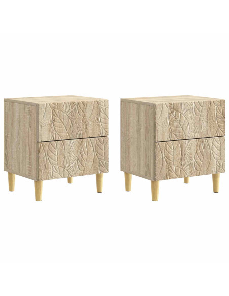 Comodino 2 pcs Rovere Sonoma 43 x 34,5 x 48 cm