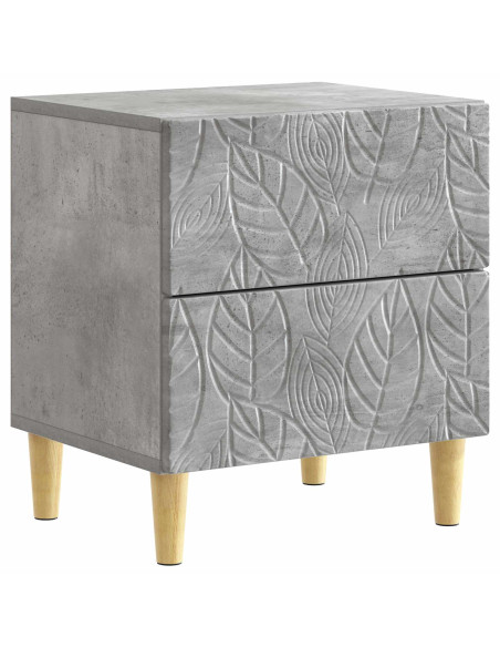 Comodino 2 pcs Grigio Cemento 43 x 34,5 x 48 cm