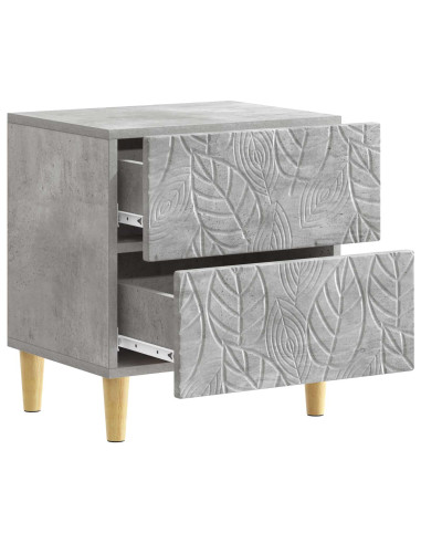 Comodino 2 pcs Grigio Cemento 43 x 34,5 x 48 cm