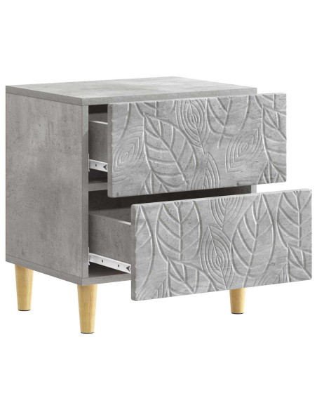 Comodino 2 pcs Grigio Cemento 43 x 34,5 x 48 cm