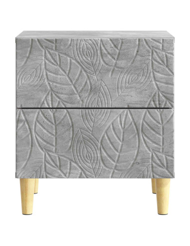 Comodino 2 pcs Grigio Cemento 43 x 34,5 x 48 cm